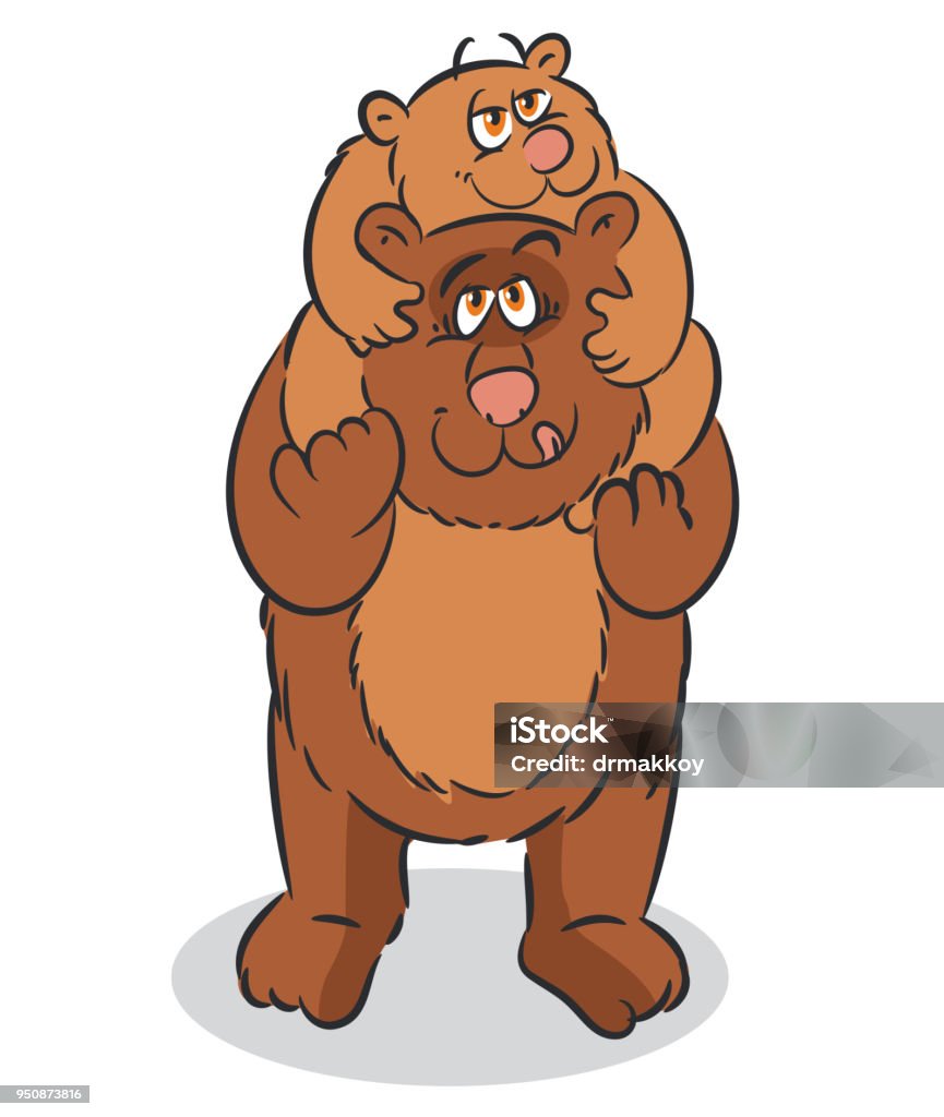 Bear Family Vector Bear Family Animal stock vector