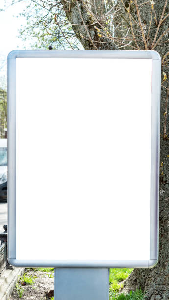 istock Blank vertical billboard at the street. 950884214