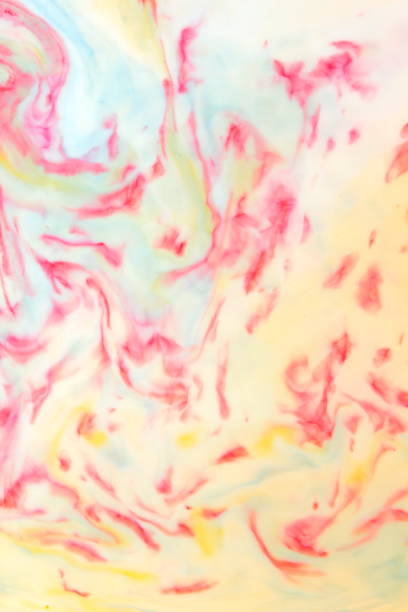 istock Multicolored abstract background, multicolored pattern of paints on liquid, blank for designer, paint divorces in milk, bright texture on white background, minimalism, creative blank for wallpaper 950892152
