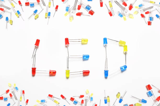Light-emitting diode, LEDs lamp of colored isolated on the white background
