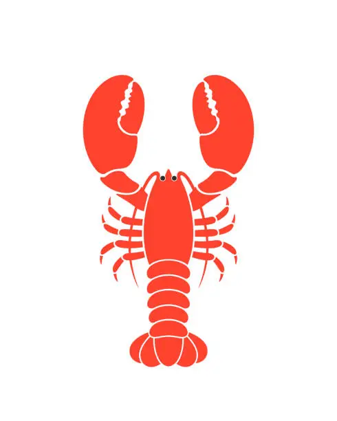 Vector illustration of Abstract lobster. Isolated lobster on white background