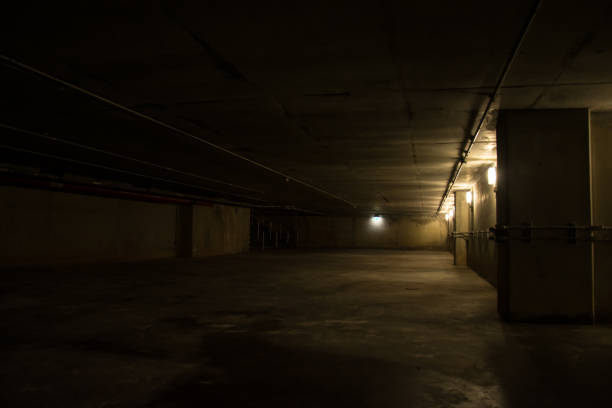 istock Underground tunnel with metallic pipes 950896842