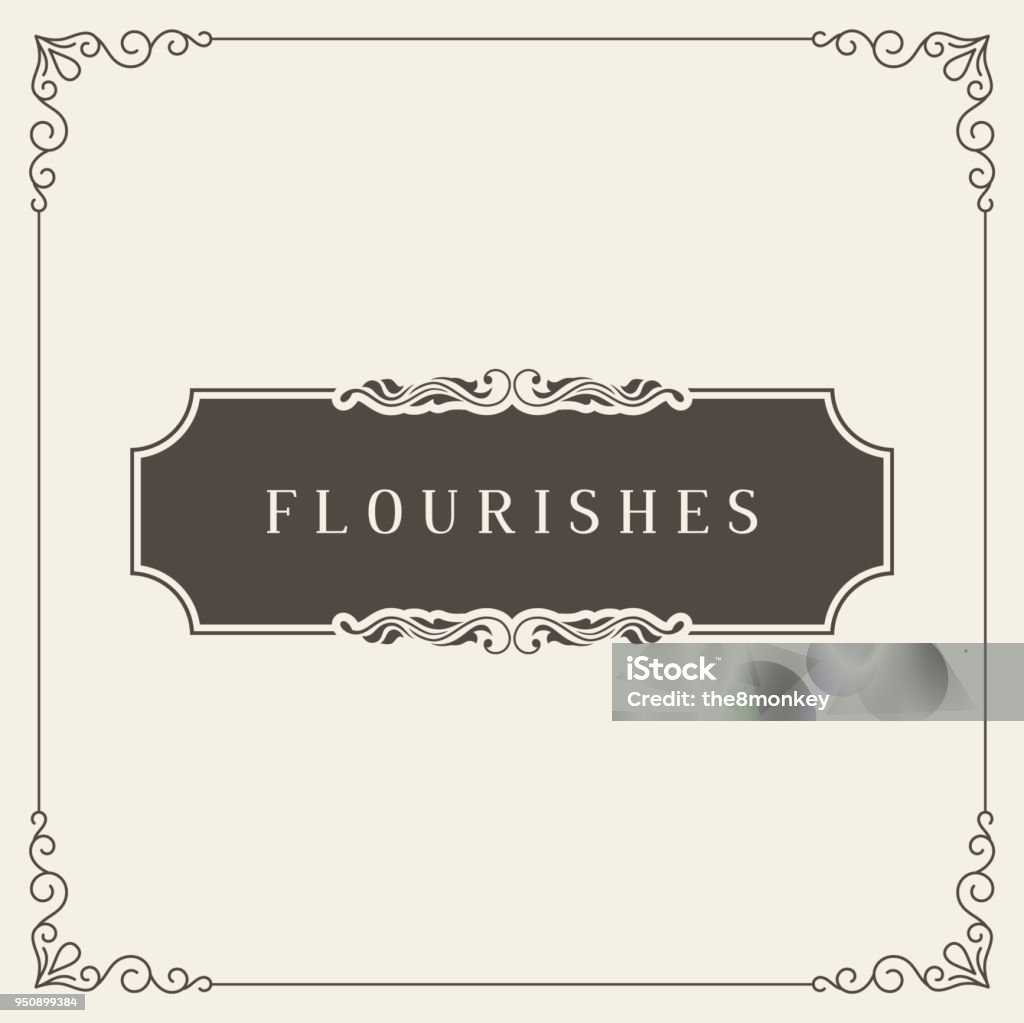 Royal Logo Design Template Vector Decoration, Flourishes Calligraphic Elegant Ornament Frame Lines. Good for Luxury Royal Logo Design Template Vector Decoration, Flourishes Calligraphic Elegant Ornament Frame Lines. Good for Luxury. Border - Frame stock vector