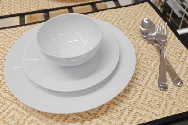 istock Set of Porcelain Plates, Bowls and Silverware 950899738