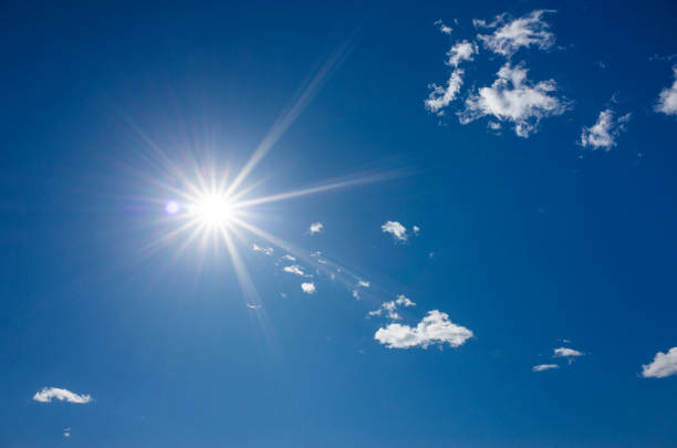 istock Beautiful blue sky and shining sun, 950900008