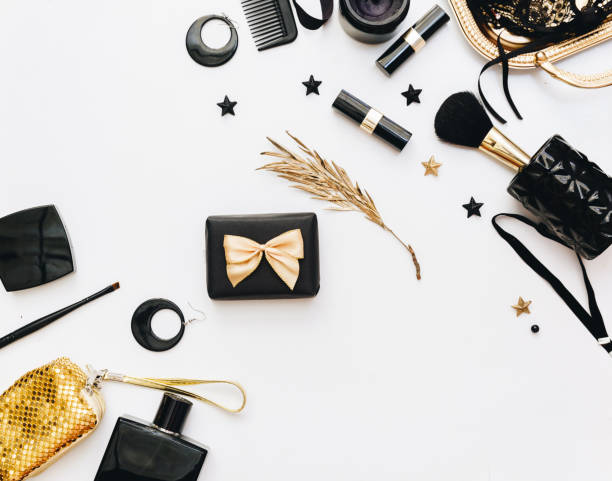 istock Flat lay woman accessories. Beauty concept 950901024