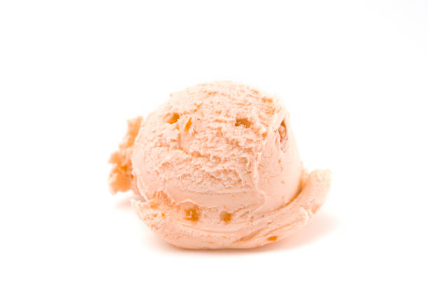 istock Scoop of Chunky Butterscotch Ice Cream on a White Background 950914354