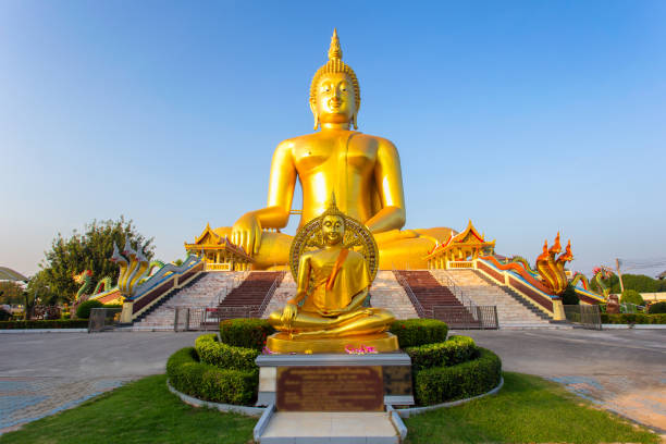 istock Big buddha in Wat Muang at Ang Thong Province 950926718