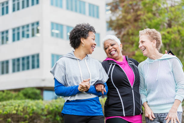 istock Three older multi-ethnic women hanging out together 950961322