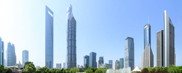 istock modern landmark building scenery in shanghai 950961660
