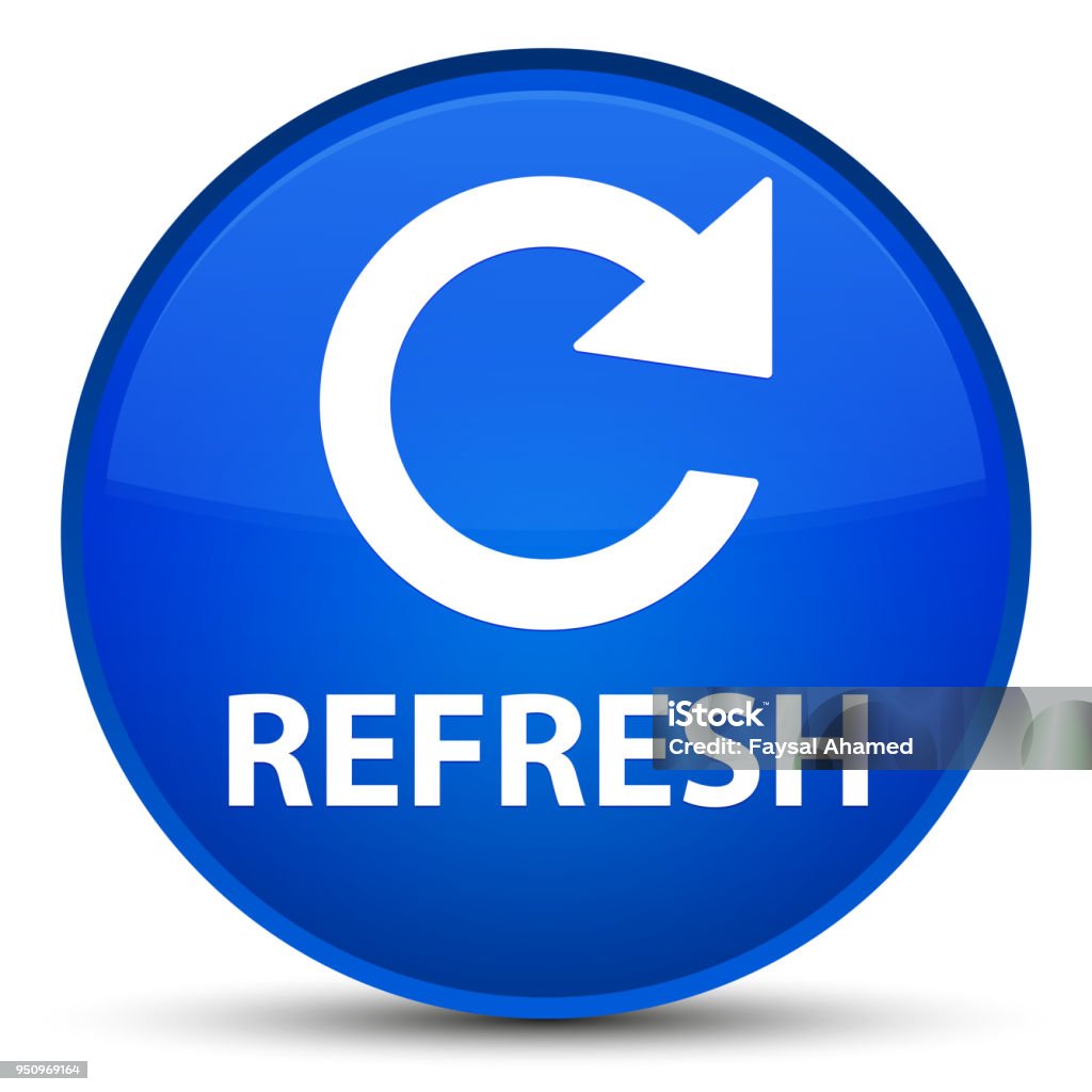 Round Blue Refresh Icon Refresh Special Blue Round Button Stock Illustration - Download Image ...