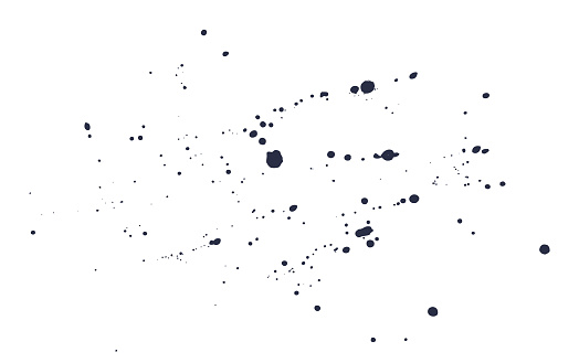 Abstract watercolor vector background. Black splashes and drops on a white background.