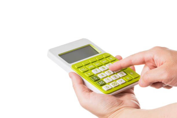 Free Stock Photo of Hand holding calculator with visible amount ...