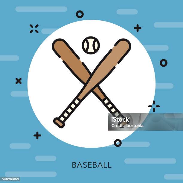 Baseball Open Outline Usa Icon Stock Illustration - Download Image Now - Icon Symbol, Baseball - Ball, Baseball - Sport