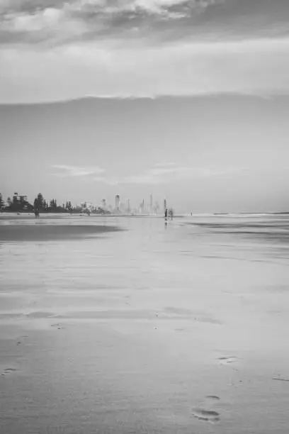 Burleigh Heads beach in the Gold Coast, Queensland during the day.