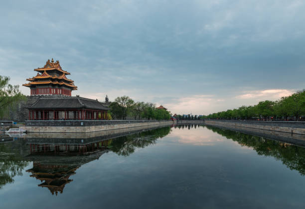 Scenery of the Imperial Palace corner tower in Beijing