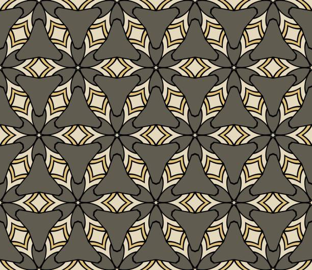istock Decorative background, geometric floral pattern with ornate lace frame. Bandanna shawl, fabric print, silk neck scarf, tablecloth design 950991952