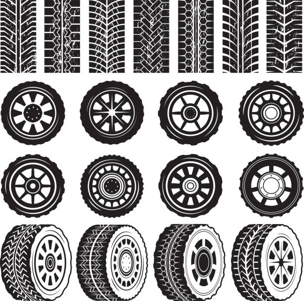 Ilustración de Obtención De Imágenes Monocromas Con Protector De Ruedas Y  Neumáticos y más Vectores Libres de Derechos de Neumático - iStock