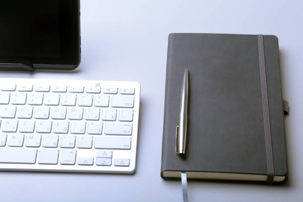 istock Corporate business desktop with laptop, digital tablet, accessories and work equipment. selective focus. 951001226