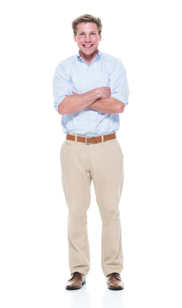 Attractive young male with arms folded
