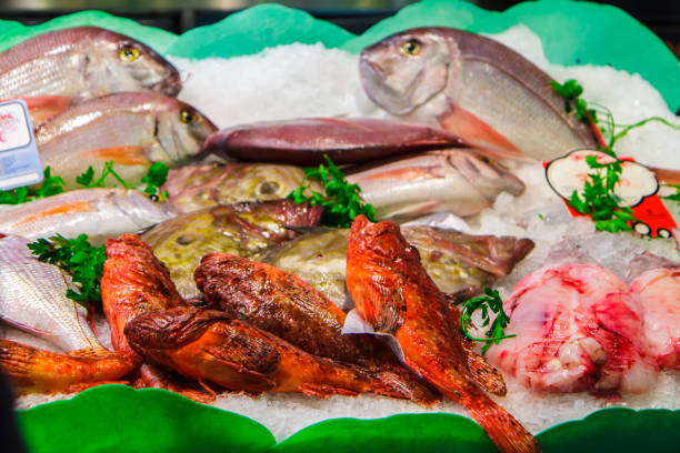 istock Dorado fish in the shop window. Mallorca, Spain 951006226