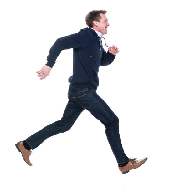 istock Attractive young male running 951007038
