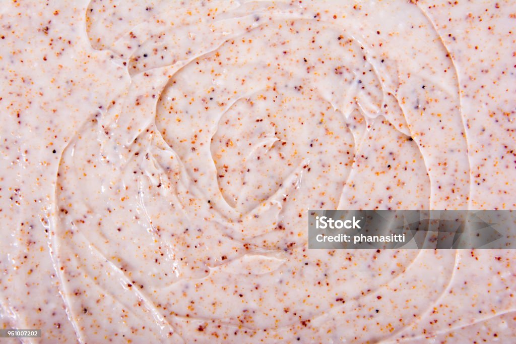 Cosmetic cream body scrub texture background.Cream scrub texture Moisturizer Stock Photo