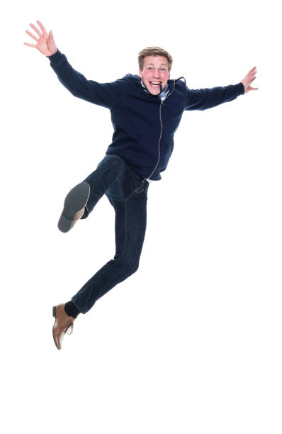 istock Attractive young male jumping 951010106
