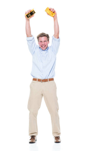 istock Attractive young male holding ingot 951010306