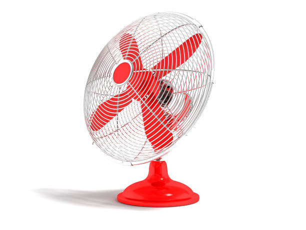 istock Modern propeller in a metal dome with a red propeller desktop 3d render on a white background with a shadow 951010914