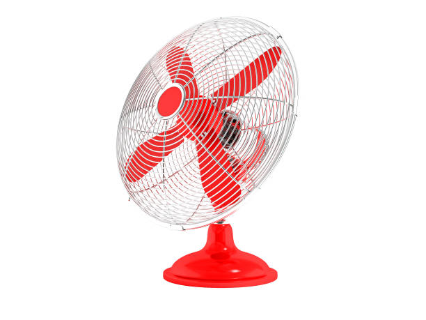 istock Modern propeller in a metal dome with a red propeller desktop 3d render on white background no shadow 951011302