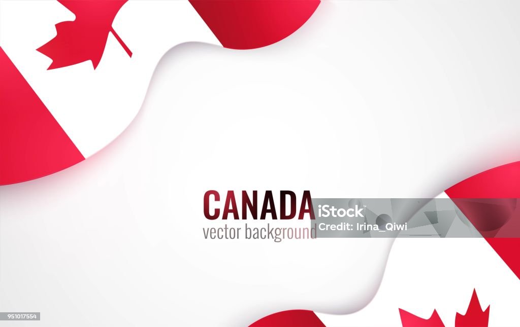 Canada flags isolated on white. Canada flags isolated on white. Canada day abstract background. Vector illustration Canada stock vector