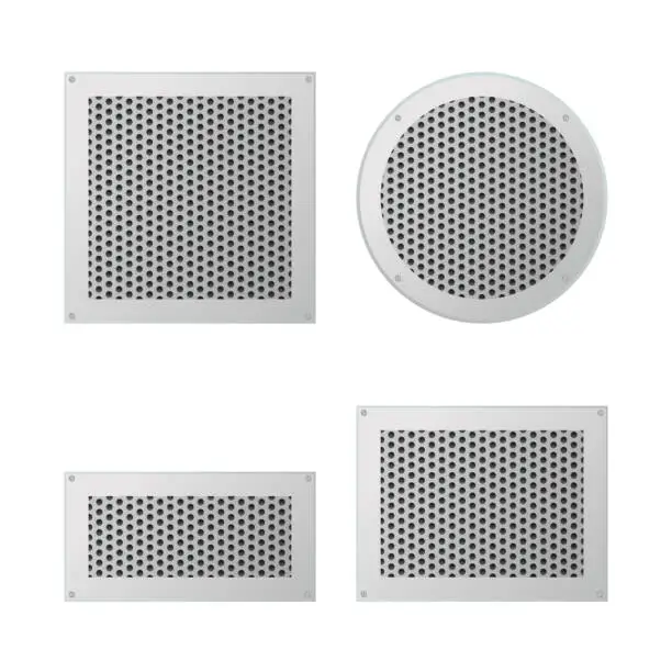 Vector illustration of Set of ventilation grilles.