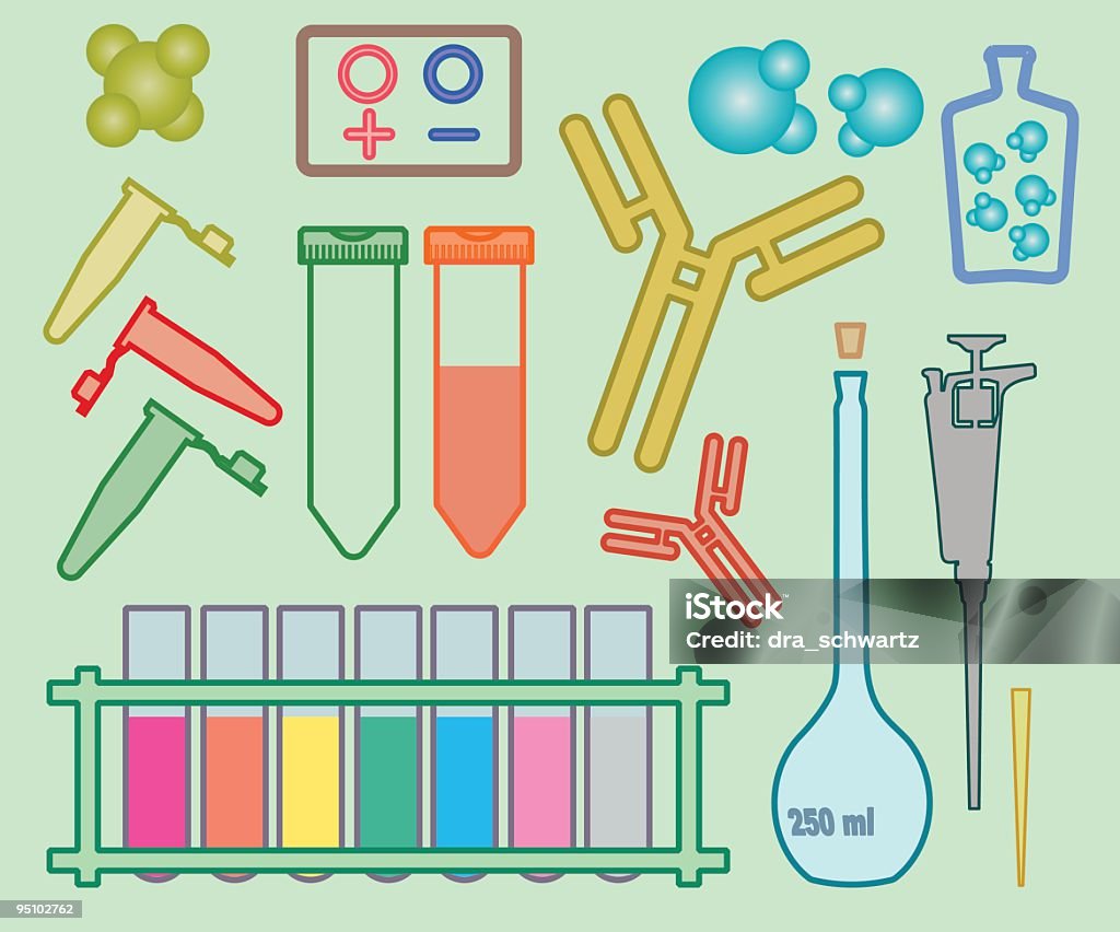 Academic ICÔNES: Biologie - clipart vectoriel de Anticorps libre de droits