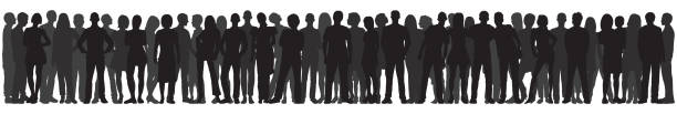Crowd (All People Are Complete and Moveable) Crowd. All people are highly detailed, complete and moveable. crowd of people clipart stock illustrations