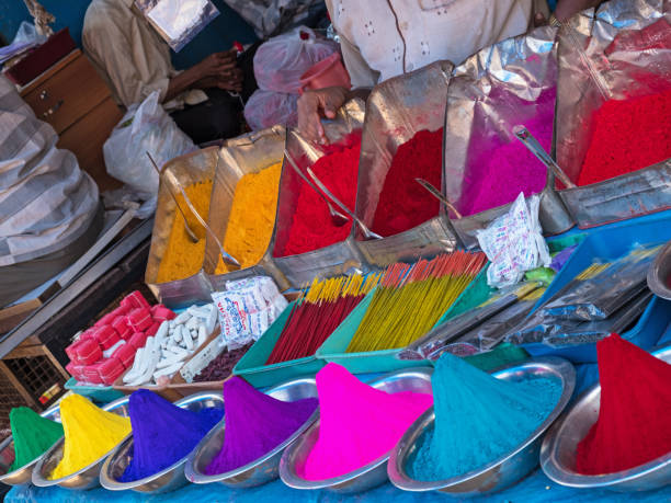 istock Colourful Indian market stall 951034148