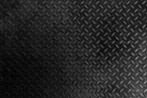 istock Black Metal Diamond Plate Texture Background. 951037180
