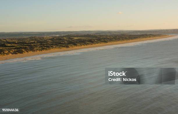 Saunton Sands In North Devon England Stock Photo - Download Image Now - Atlantic Ocean, Barnstaple, Beach