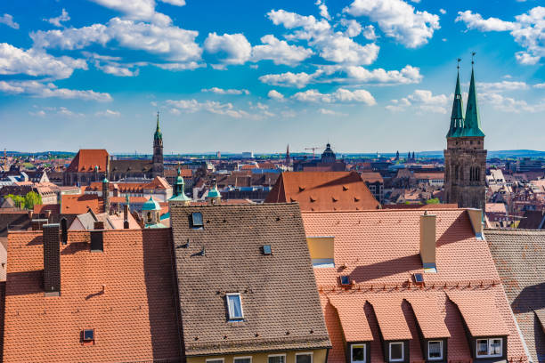 Nuremberg, Germany, view of old town houses, cityscape
