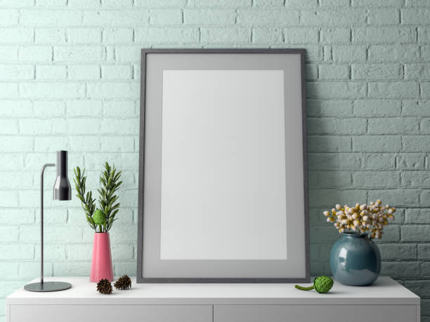 istock Mockup Poster in the interior, 3D illustration of a modern design 951050988