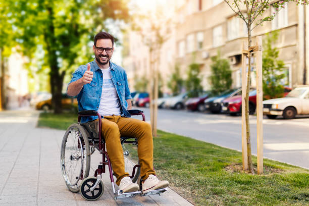 istock Handicapped man in a wheelchair 951055380