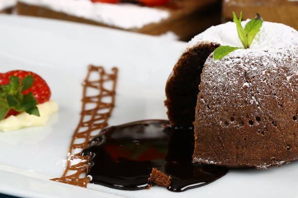 istock Chocolate fondant cake - Lava cakes 951061068