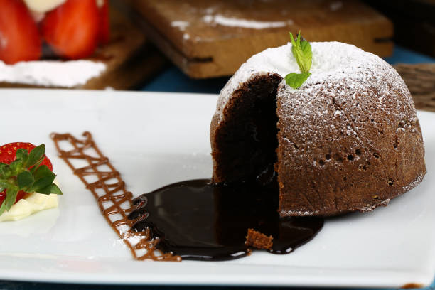 istock Chocolate fondant cake - Lava cakes 951061376