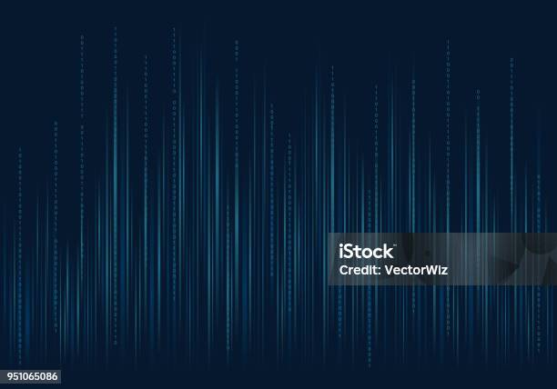 Data Background Pattern Modern Digital Pattern With Binary Data On Illuminated Dark Blue ...