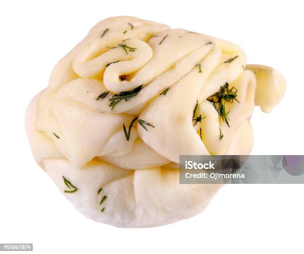 Khinkali From Suluguni And Cottage Cheese Stock Photo - Download Image Now - Appetizer, Cheese, Close-up