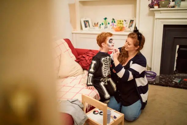 Photo of Putting His Makeup On For Halloween