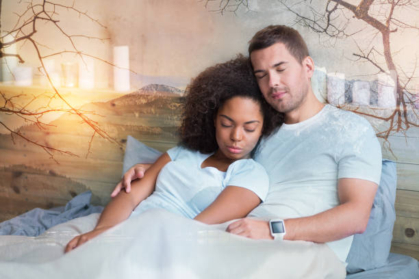 istock Pleasant sweet couple sleeping 951083132