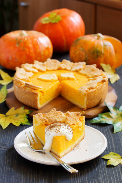 istock Pumpkin Pie on Thanksgiving Day feast. 951083820