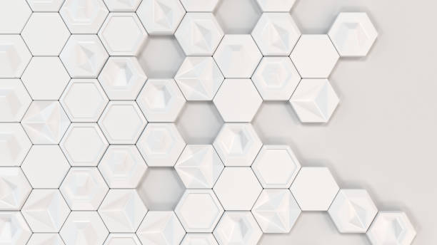 istock Abstract 3d background made of white hexagons 951105498