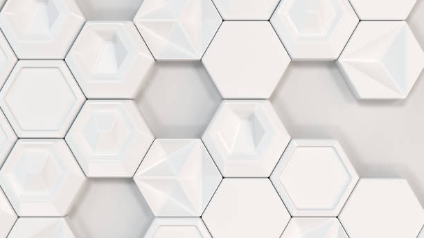 istock Abstract 3d background made of white hexagons 951105532